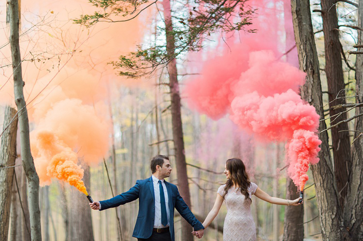 Momentos para utilizar el humo de color tu boda – El Blog de This Is Kool