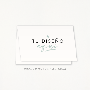 Invitació casament - "EL TEU DISSENY AQUÍ" Format DÍPTIC | This Is Kool