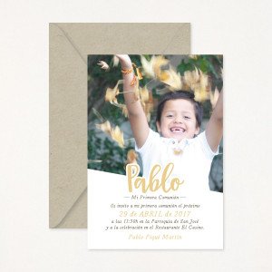 Invitación comunión - "HAPPY" Niño | This Is Kool