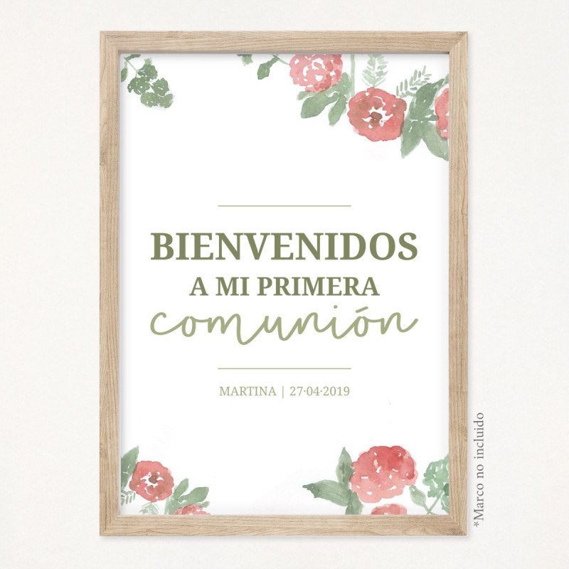 Primera Comunion Welcome Sign in Spanish, Decoracion Para Comunion  Imprimible, Cartel Comunion Nino, Gold Comunion Decoration Poster 