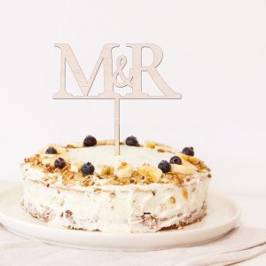 Cake topper boda - “INICIALES”