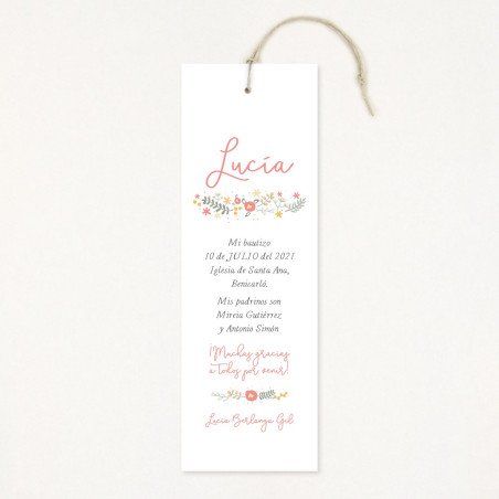 Marcapáginas bautizo - "FLORAL" | This Is Kool