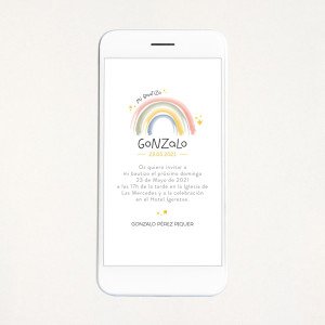 Invitación digital bautizo - "RAINBOW" | This Is Kool