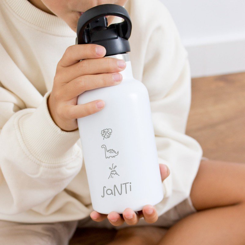 Botella de agua térmica personalizada 35cl - KIDS COLOR Blanco BOTELLA -  Ilustración Skate