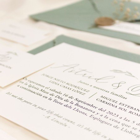 Invitació casament sobre artesanal - "GRACE"