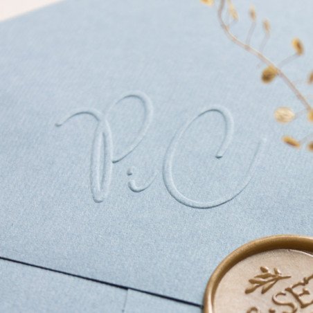 Sello relieve a conjunto - invitaciones de boda