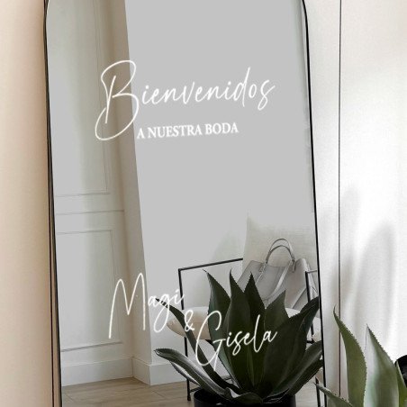 Vinil adhesiu - "BENVINGUTS AL NOSTRE CASAMENT"