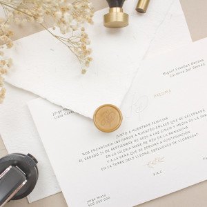 Invitación boda sobre artesanal - "PURE" 2