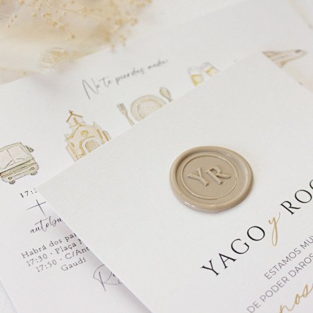 Segell lacre casament - "BIANCA"