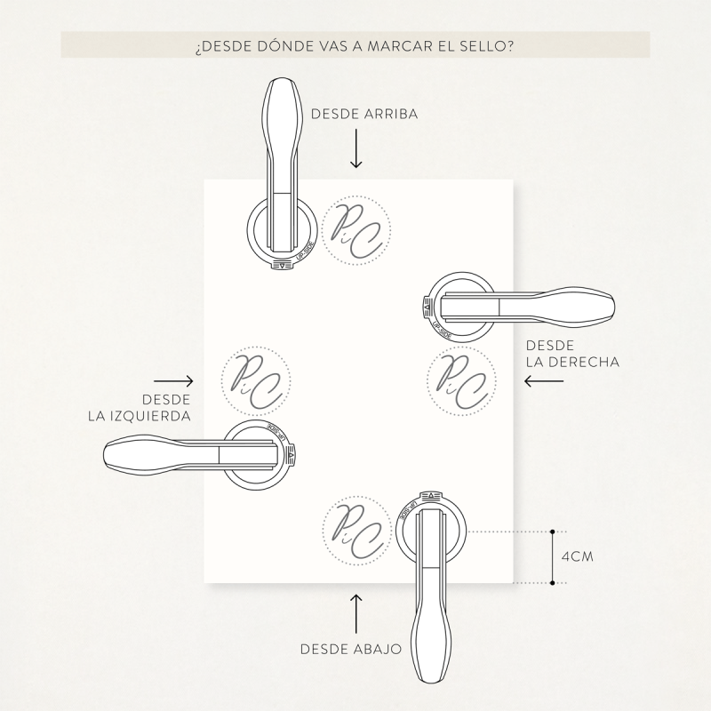 Sello relieve boda - "ROMANCE"