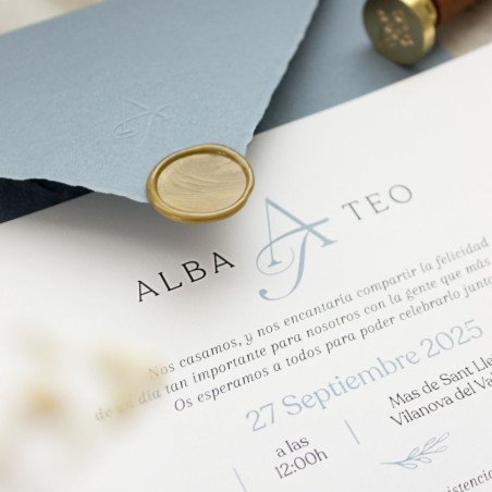 Invitació casament sobre artesanal - "ROMANCE"