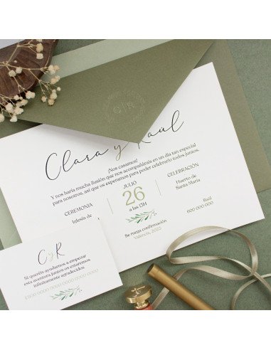 Invitación boda - "OLIVO"