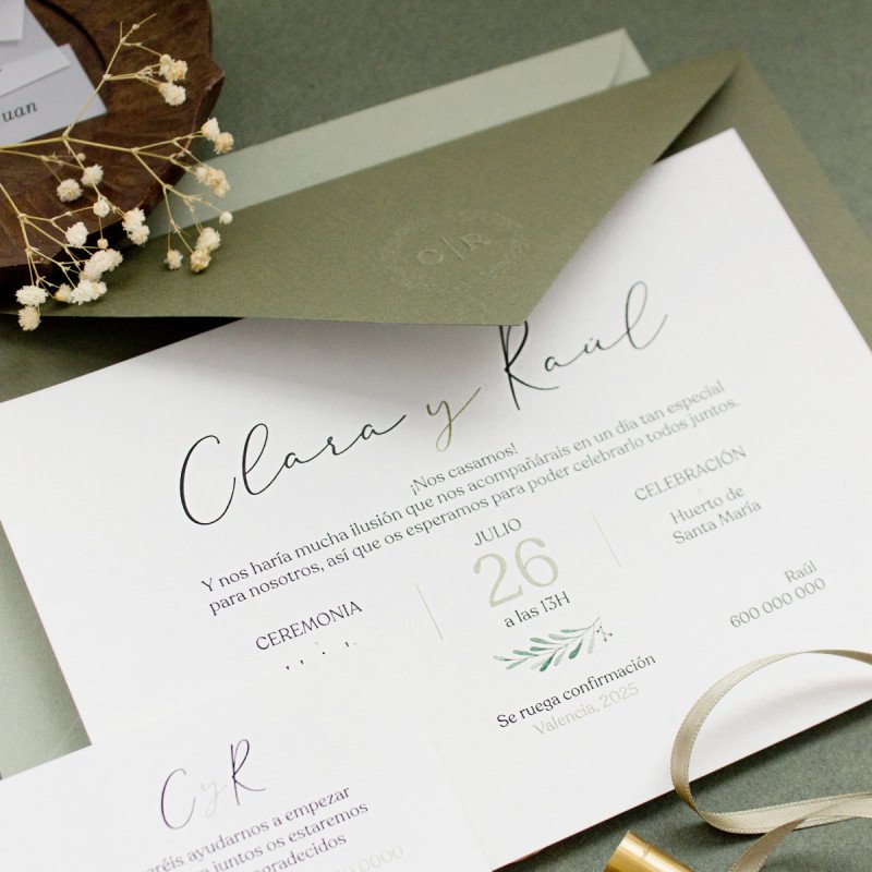 Invitación boda - "OLIVO"