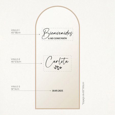 Pack vinil adhesiu bateig i comunió - "BENVINGUTS"