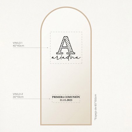 Pack vinilo adhesivo bautizo y comunión - "INICIAL"