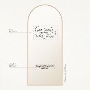 Pack vinilo adhesivo - "QUÉ BONITO VERNOS TODOS JUNTOS" 2