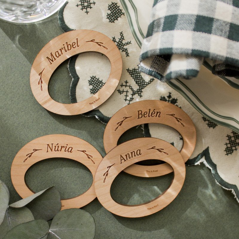 Servilletero de madera personalizado