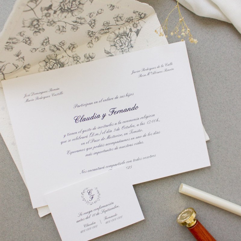 Invitación boda - "ELEGANCE"