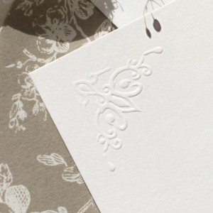 Sello relieve boda...