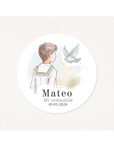 Colores de pelo disponibles para la ilustración del niño de primera comunión