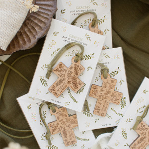 Llavero madera comunión -...