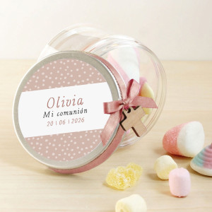 Tarro transparente comunión...