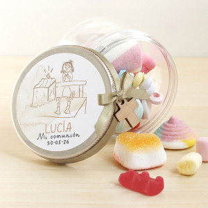 Tarro transparente comunión...