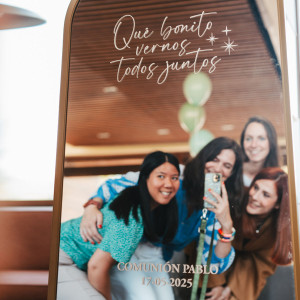 Pack vinilo adhesivo bautizo y comunión - "QUÉ BONITO VERNOS TODOS JUNTOS" 2