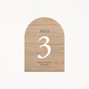Número mesa boda MADERA 2