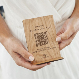 Cartell fusta codi QR... 2