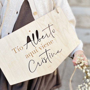 Banderola fusta casament -... 2