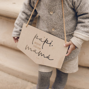 Banderola fusta casament -...