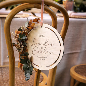 Corona floral madera...