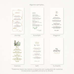 Menú casament PAPER ARTESANAL 2