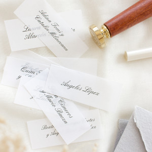 Tarjetas con nombre invitados