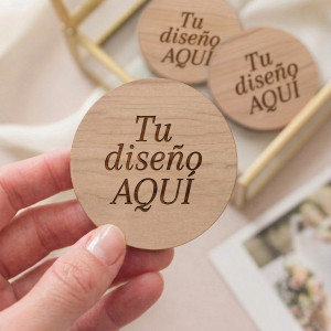 Imán madera - "TU DISEÑO AQUÍ" 2