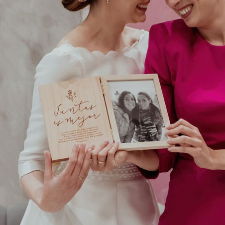 Marc personalitzat amb dedicatòria per regalar a la teva millor amiga el dia del casament