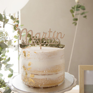 Cake topper bautizo - “NOMBRE” 2