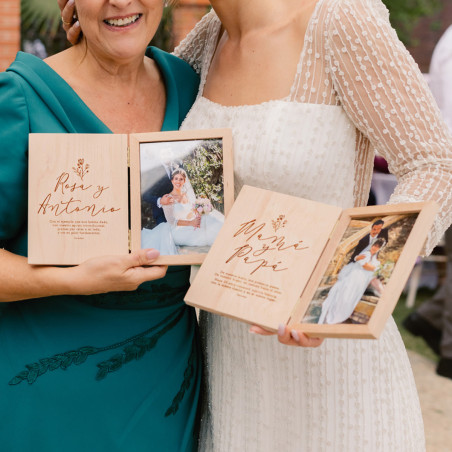 Marc personalitzat per regalar als pares el dia del casament