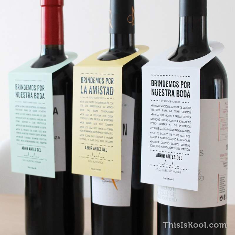 100 unidades para bodegas Etiquetas para botellas de vino para identificación de botellas Euposia 