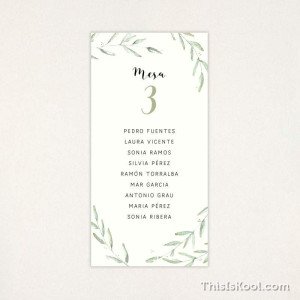 Llista taula casament - "GREEN" | This Is Kool