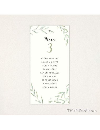 Llista taula casament - "GREEN" | This Is Kool
