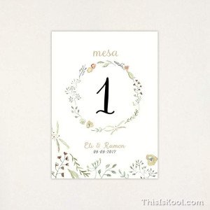 Número mesa boda - "NATURA" | This Is Kool