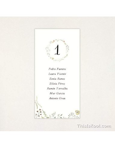 Llista taula casament - "NATURA" | This Is Kool