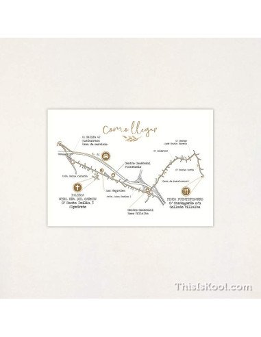 Mapa boda - "BOTÁNICA OCRE" | This Is Kool