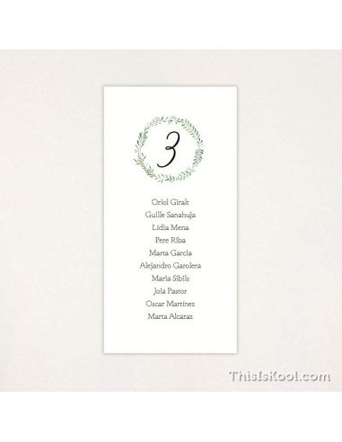 Llista taula casament - "CORONA OLIVERA" | This Is Kool