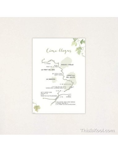 Mapa casament - "VINYA" | This Is Kool