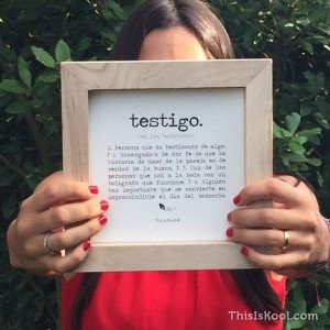 Lámina con marco - "TESTIGO" | This Is Kool 2