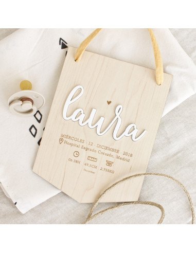 Banderola madera infantil - “RELIEVE”