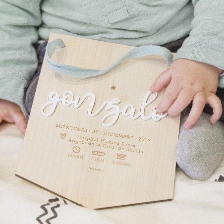 Banderola madera infantil - “RELIEVE”